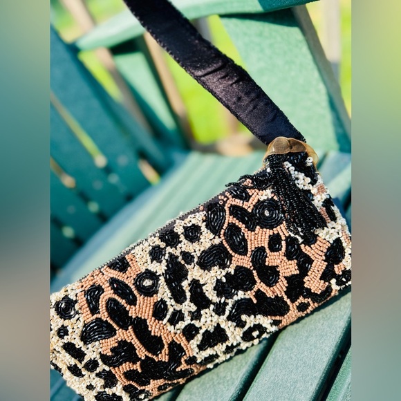 Viral Beaded Leopard Shoulder Bag – Glam Statement Purse - Picture 10 of 12